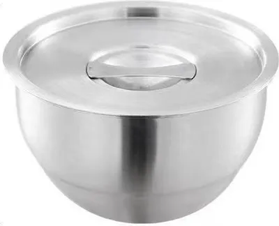 Produktbild von Schüssel aus Edelstahl 304, geeignet zum Dämpfen von Suppen, Eiern und Speisen, mit Deckel für die heimische Küche
