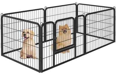 Productafbeelding van 6-Hoekige Puppyren van Metaal met Deur