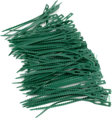 Produktbild von 100 Stück Pflanzenbinder L ca. 13 cm, Kabelbinder für Pflanzen, Wachstumshilfe, wiederverwendbar