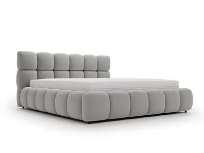 Produktbild von GrainGold Polsterbett Modo 180x200 cm - Bett 180x200, Polsterbett mit Bettkasten und Lattenrost - Grau (Royal 27)