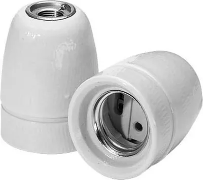 Image de Douille E27 en porcelaine, blanche, 3 pièces, M10x1 - Ampoule Edison E27 535685