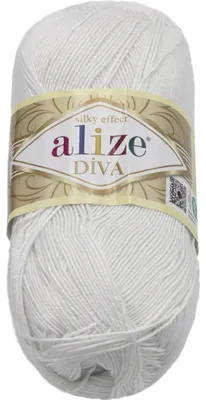 Produktbild von Garn DIVA - 100g / 350 m - Weiß