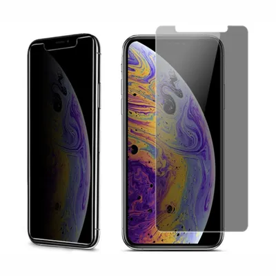 Zdjęcie produktu dla Apple iPhone XS Max ekran prywatności szkło pancerne antyszpiegowskie folia szklana 9H - 2 szt