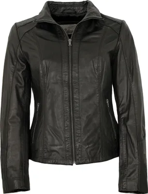 Produktbild von 7eleven - Damen Lederjacke Lammnappa schwarz : 36