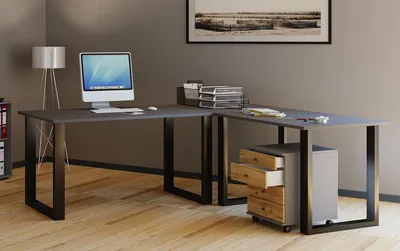 Produktbild von VCM VCM Holz Schreibtisch | Eckschreibtisch schlicht | 220x220 | L Form links oder rechts | Arbeitstisch Platte 80 cm tief | Computertisch Büromöbel - Lona U