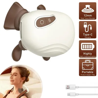 Produktbild von Nackenmassagegerät Mit Wärme,Shiatsu Massagegerät Nacken,Kabellos Massagegerät