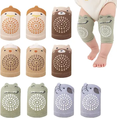 Produktbild von Baby Knieschoner 5 Paar, Baumwolle, zum Krabbeln, 0 bis 2 Jahre