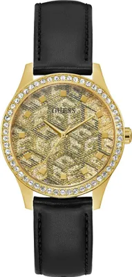 Produktbild von Guess Damen Armbanduhr G Gloss schwarz, gold 36 mm GW0608L2