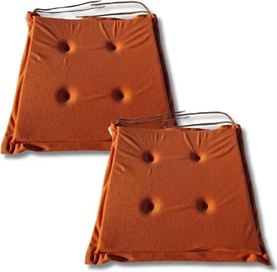 Zdjęcie produktu dla Zestaw 2 poduszek na krzesła 40x40x3 cm wygodne do jadalni 1333