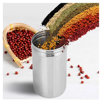 Produktbild von Kaffeedose aus Edelstahl für Kaffeepulver und Kaffeebohnen mit Innendeckel (420 ml)