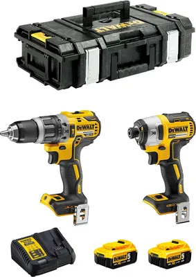 Imagen del producto de DeWALT Kit DCK266P2 (DCD796 + DCF887 + 2 x 5,0 Ah + DCB115 + DS150)