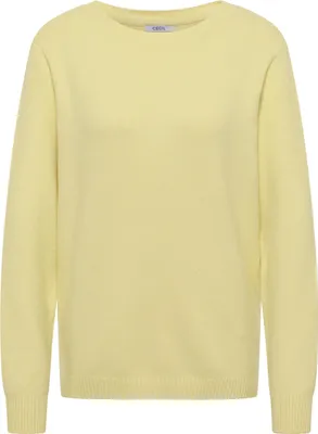 Image de CECIL Pull doux pour femmes Pull en maille jaune glacé