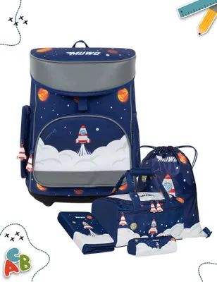 Produktbild von Einheitsgröße MW-291|MUWO "Lil Elon" Kinder Schulranzen Set 5-tlg.