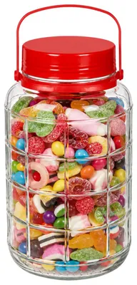 Produktbild von Alessandro XXL Lebensmittelbehalter - Glas - 4 liter - Verschlussdeckel und Griff - transparent