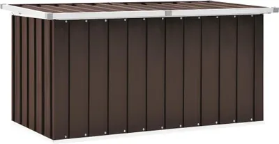 Zdjęcie produktu dla Skrzynia ogrodowa do przechowywania, brązowa, 129x67x65 cm