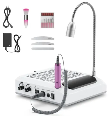 Productafbeelding van Stofzuiger voor nagelresten, 4-in-1 functionaliteit, instelbare snelheid, WIT