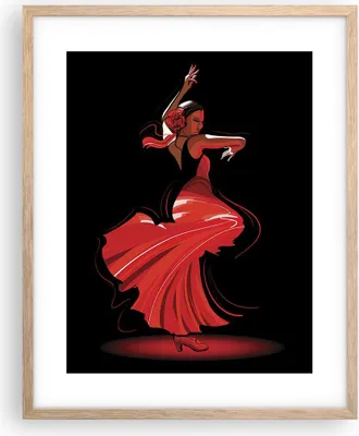 Produktbild von Gerahmtes Poster - Rahmen in heller Eiche - Tanz Tänzer - 40x50 cm - Wand Bild - Wanddeko - Wandbilder - Kunstposter - Wandposter - Bilderrahmen - Bilder - Kunstdruck - Wandbild - P2NPA40x50-4121