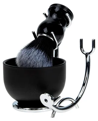 Image de Set de rasage pour hommes comprenant un pinceau à raser, un bol à mousse et un support pour le pinceau