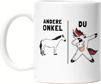 Produktbild von Andere Onkel Du Tasse Einhorn Pferd Dankeschön Geschenkidee Lustig Humor