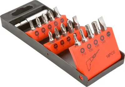 Produktbild von Schraubendreherbits mit Halter, 16er-Set