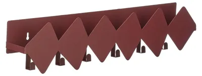 Zdjęcie produktu dla Mica Decorations Cello - Wieszak na ubrania fioletowy - Metalowy wieszak ścienny z wzorem zygzaków - Praktyczny wieszak na kurtki, torebki i akcesoria - 58 x 8 x 13 cm - Fioletowy