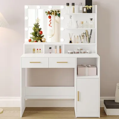 Obrázok produktu pre Kaptafel – Toaletný stolík – S 10 LED žiarovkami