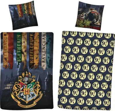 Immagine prodotto di Biancheria da letto Harry Potter "nove 3/4" 140x200 cm, 100% cotone