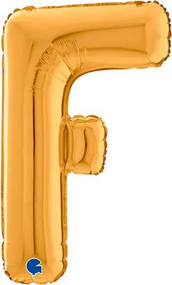 Produktbild von Buchstaben-F-Folienballon, 66 cm, Gold