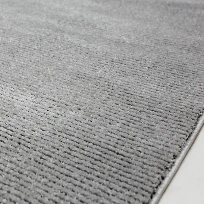 Produktbild von Teppich Streifen mit konturenschnitt Modern für Wohnzimmer, Schlafzimmer, Kinderzimmer, Farbe:Grau, Maße:80x150 cm