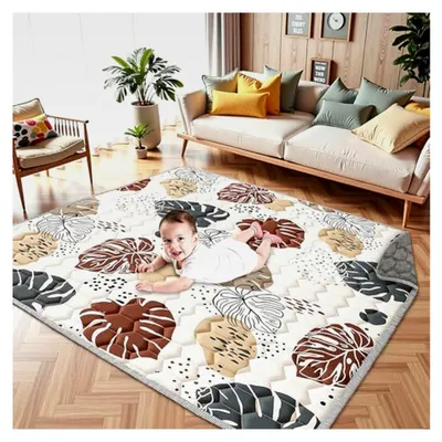 Produktbild von Krabbeldecke für Babys - Verdickte Spielmatte, Faltbar und Rutschfest (150 x 180 cm)