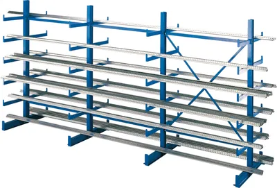 Produktbild von K1000 Kragarmr.Set 2-seitig - 4Ständer,2000x500mm, Achsm.1250mm