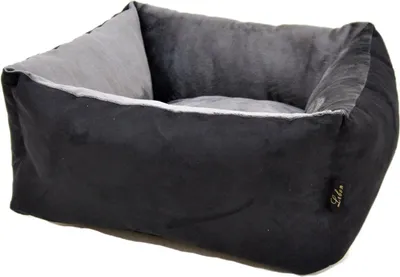Produktbild von Lebon Katzen- und Hundebett Amelie L 50 x B 50 x H 24 cm schwarz/grau