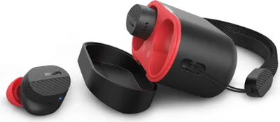 Produktbild von Philips TAA5508BK/00, True Wireless Stereo (TWS), Anrufe/Musik, 20 - 20000 Hz, 45 g, Kopfhörer, Schwarz, Rot