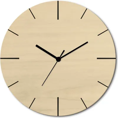 Produktbild von ARTland Holz Wanduhr Quarzuhr - schwarzer Zeiger Zeitliche Schlichtheit Größe: 30x30 cm