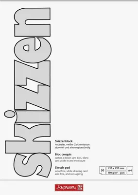 Image de 5X BRUNNEN 1047455 Skizzenblock A4 190g 50Bl