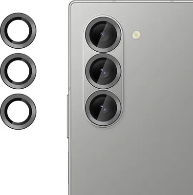 Produktbild von Für Samsung Galaxy Z Fold7 5G Kamera 9H Tempered Hart Glas Schutz Ring Schwarz