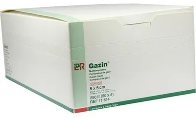 Productafbeelding van GAZIN Mullkompres. 5x5 cm, steriel, 8 stuks