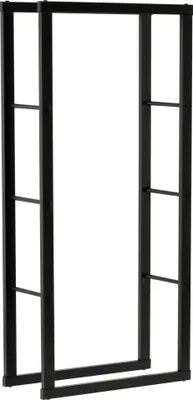 Immagine prodotto di Scaffale per legna da ardere 60x25x100 cm, acciaio verniciato a polvere, nero