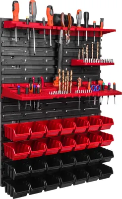 Immagine prodotto di Sistema di stoccaggio Scaffale a parete 576 x 780 mm Parete attrezzi 28 pezzi scatole impilabili in plastica