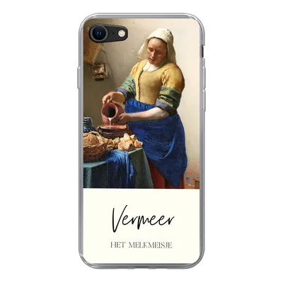 Produktbild von MuchoWow® Handyhülle Schutzhülle Hülle für iPhone 8 Kunst - Milchmädchen - Vermeer Silikon Softcase Handy Hülle - Schutzhaube
