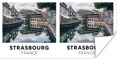 Produktbild von MuchoWow® Poster Frankreich - Wasser - Häuser 40x20 cm - Poster für die Wand - Poster Schlafzimmer
