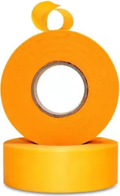 Produktbild von 2 x Rollen - Profi Goldband Klebeband 50 m Rolle x 50 mm - Malerband Gold Kreppband - Abdeckband für Maler und Lackierer - Krepp für Innen und Außen - Malerkrepp - Klebeband für Malerarbeiten