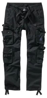 Productafbeelding van Brandit Outdoor Army Cargo broek, pure katoen, slim-fit model, zwart - maat 4XL