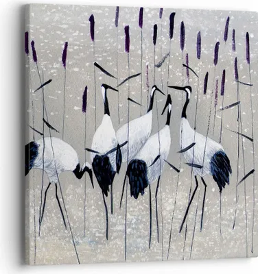 Produktbild von Bild auf Leinwand - Leinwandbild - Vogel Natur Wasser - 40x40cm - Wand Bild - Wanddeko - Wandbilder - Leinwanddruck - Bilder - Kunstdruck - Wanddekoration - Leinwand bilder - Wandkunst - AC40x40-3687