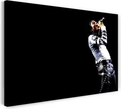 Produktbild von Leinwandbild (60x40cm): Michael Jackson Kult-Foto on stage Performance King of Pop, echter Holz-Keilrahmen inkl. Aufhänger, handgefertigt in Deutschland