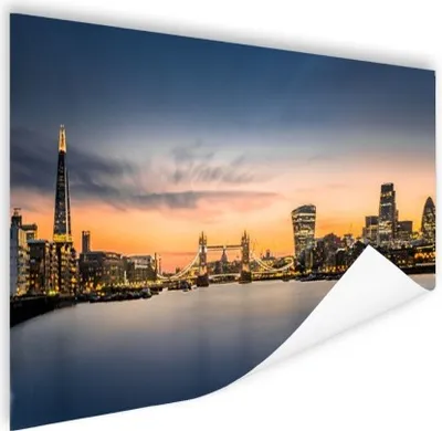 Produktbild von MuchoWow® Poster Skyline - Sonne - London 150x75 cm - ohne Rahmen