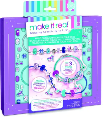 Produktbild von Make it Real Halo Charms Bracelets True Blue, Armbänder-Bastelset für Kinder, 8 Jahr(e), Mehrfarbig, 27 Stück(e)