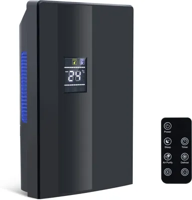 Produktbild von ZMH Luftentfeuchter Elektrisch Entfeuchter Raumentfeuchter 2000ml lufttrockner mit Fernbedienung 24h Timer UV Reinigung Schlafmodus Schwarz