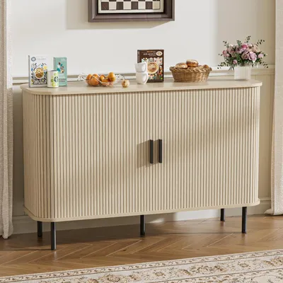 Immagine prodotto di Mobile contenitore con 2 ante scorrevoli, dimensioni 120 x 40 x 77 cm, finitura in legno
