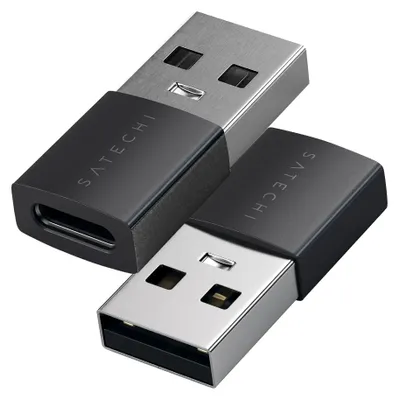 Obrázok produktu pre Satechi, 2-balenie adaptérov USB-A na USB-C USB 3.0 10 Gbps z hliníka, čierna / strieborná